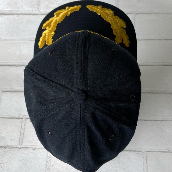 USS John C. Stennis CVN 74 Navy Blue Yellow Embroidered Military Cap Hat Snap - Picture 5 of 11